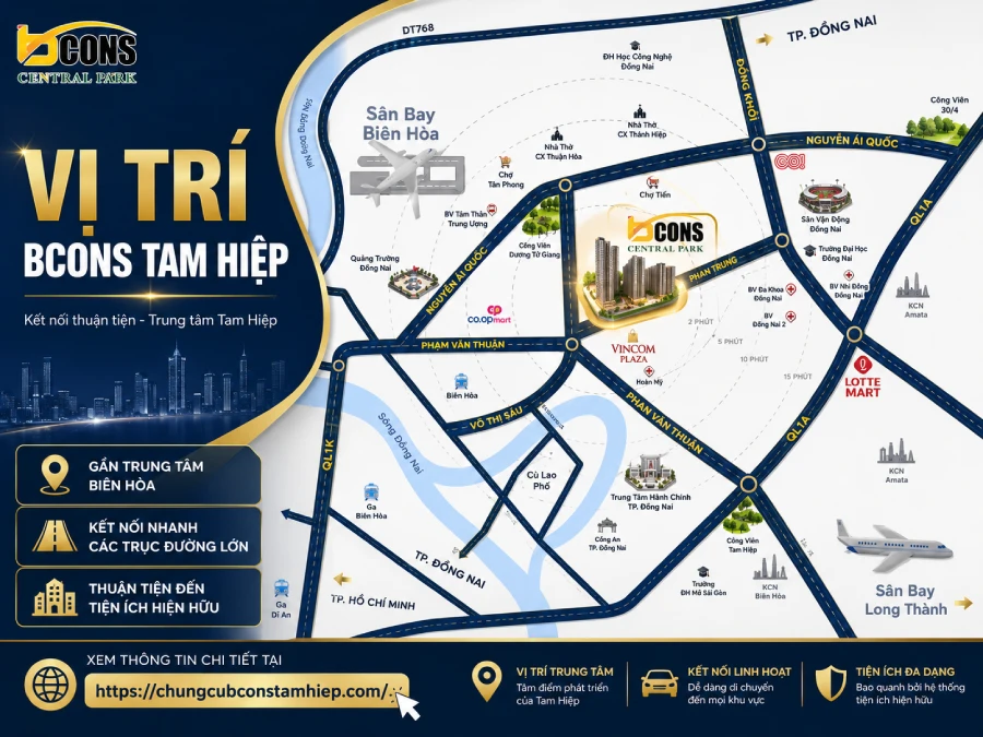 Vị Trí Bcons Tam Hiệp – Tâm Điểm Kết Nối Tại 236 Phan Trung